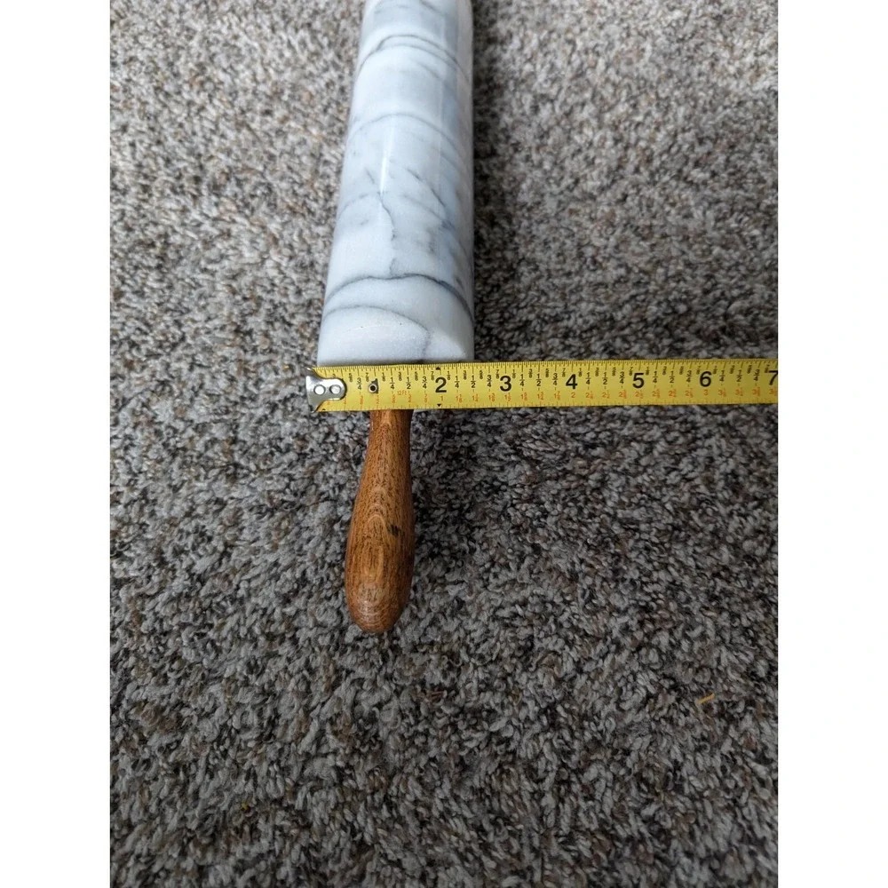 Marble Rolling Pin Black & White‎ Baking Candy Making 18 inch